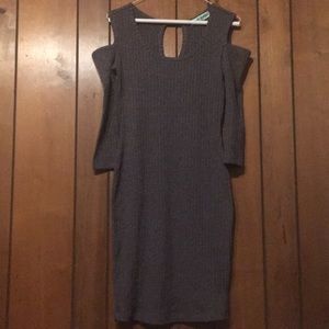 Grey body con dress